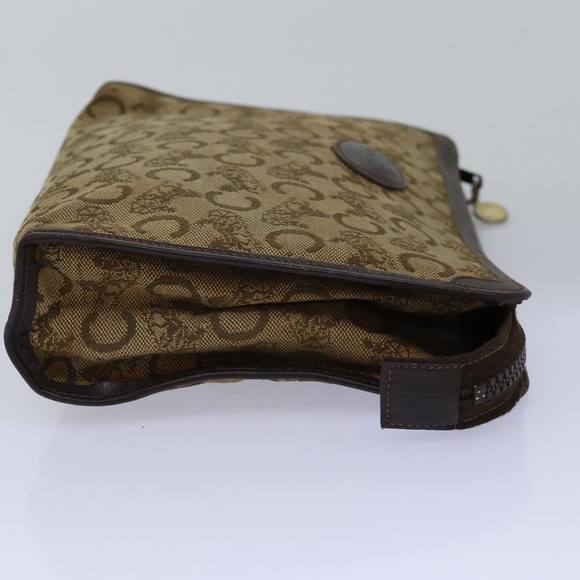 CELINE C Macadam Canvas Clutch Bag Beige Auth bs14954 - Picture 4 of 16